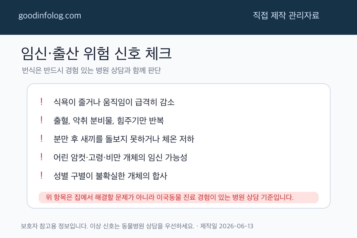 임신·출산 위험 신호 체크표 - GoodInfoLog 주제별 편집 자료